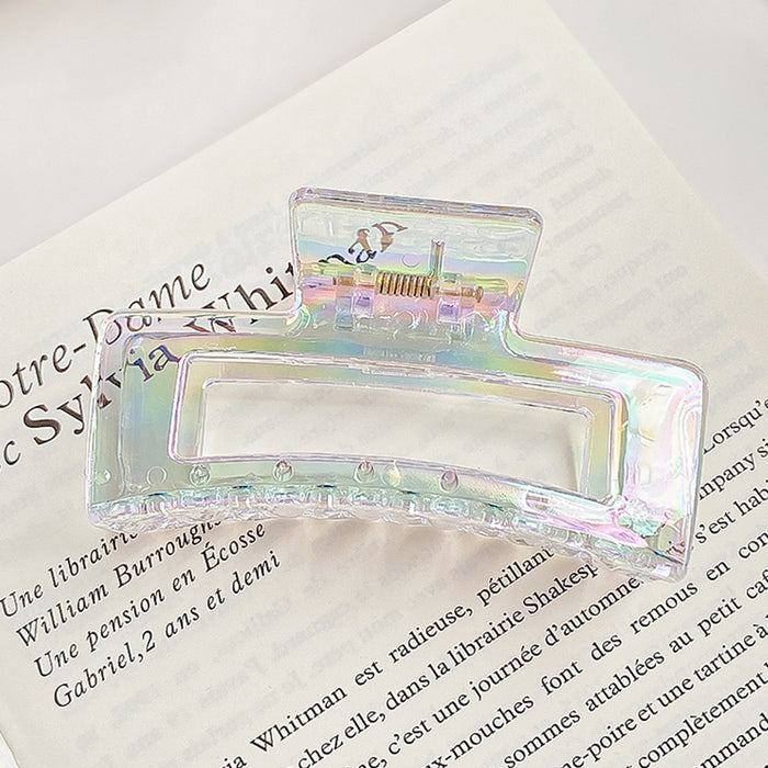 Wholesale Stylish Pearlescent Mermaid Large Hair Claw Clip Plastic Grip
