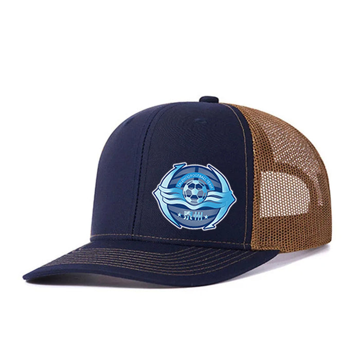 Wholesale football logo hat adult sports leisure mesh hat summer sun protection breathable