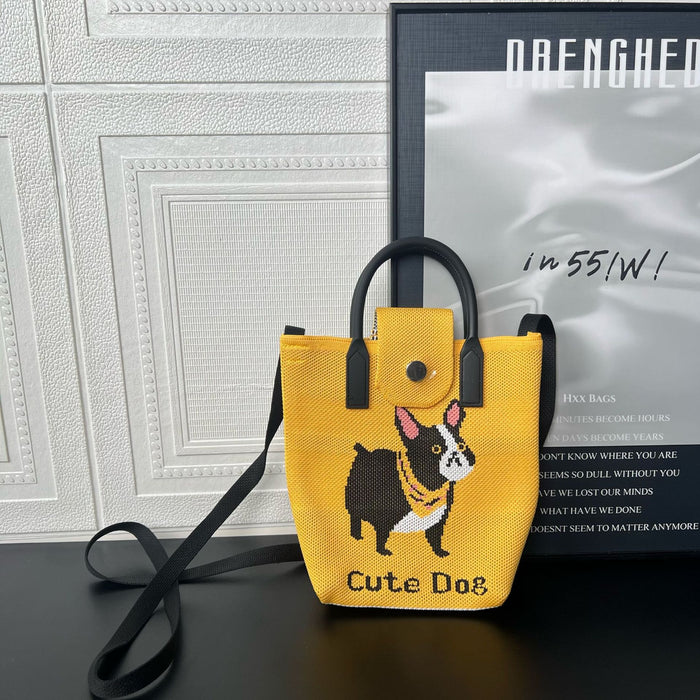 Wholesale Mobile Phone Bag Versatile,  Cute Cartoon Knitted Handbag,  Coin Purse,  Urban Minimalist Style