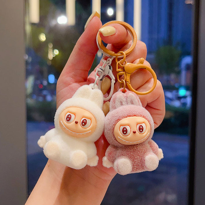 Wholesale Flocked Doll Keychain Cartoon Cute Doll Student Backpack Pendant Claw Machine Gift