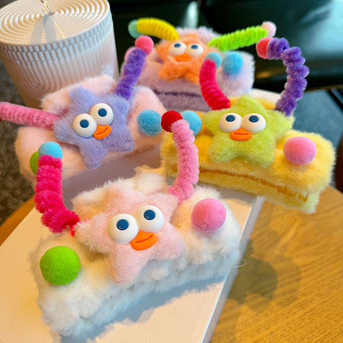 Wholesale Large pink plush hairclips