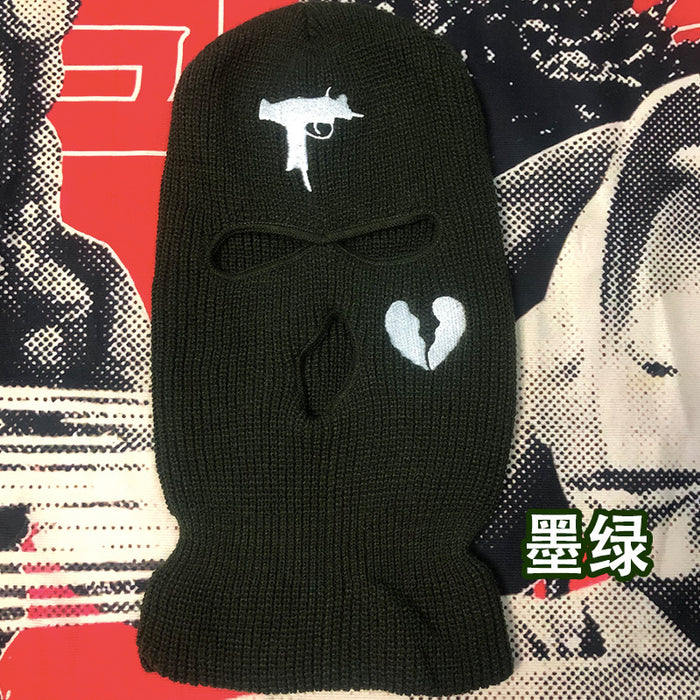 Wholesale Embroidered Nylon Three-hole Ski Mask Adult Hat For Winter Outdoor Activities Available In Various Colors Designs