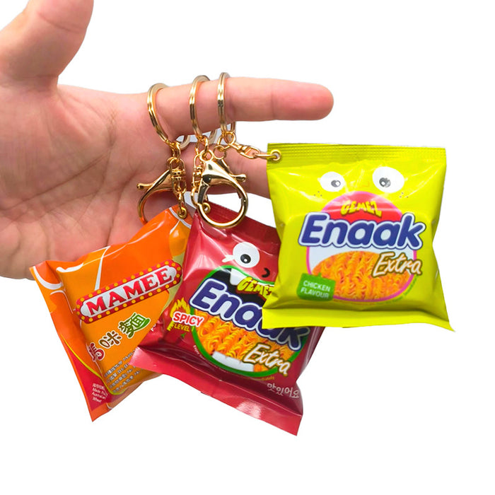Wholesale New simulation snack bag, car keychain, couple pendant, backpack pendant