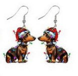 Wholesale Acrylic Christmas Cartoon Christmas Tree Earrings JDC-ES-Qiany008