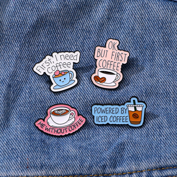 Wholesale Original  coffee cartoon cute  brooch