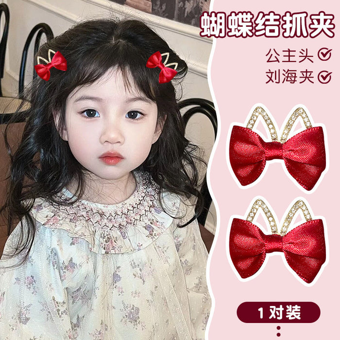 Wholesale Children's Cute Hair Clips Bow Hair Clips Sweet Princess Hair Clips Girls' Hair Clips Bangs Side Clips Headpieces JDC-HC-FX005