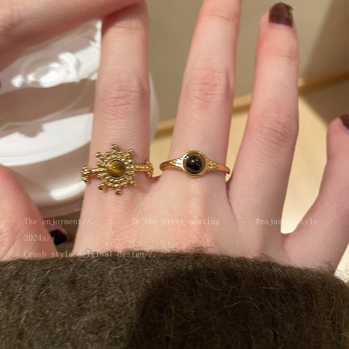 Wholesale Simple ring temperament retro light luxury niche versatile ring