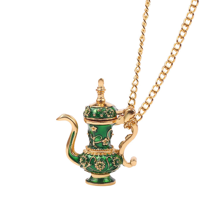 Wholesale Layer Enamel Glaze Teacup Alloy Necklace JDC-NE-BS010