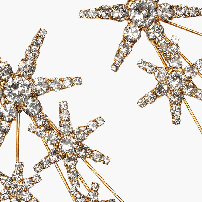 Wholesale six-pointed star rhinestone earrings full diamond long earrings  jewelry earring