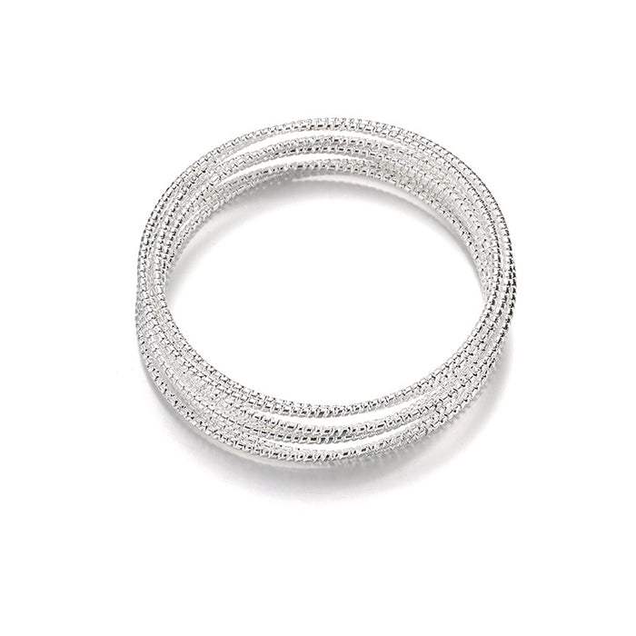 Wholesale Jewelry Fashion Alloy Bracelet Set, Niche Multi layer Stacked Plain Circle, 8 Bracelets