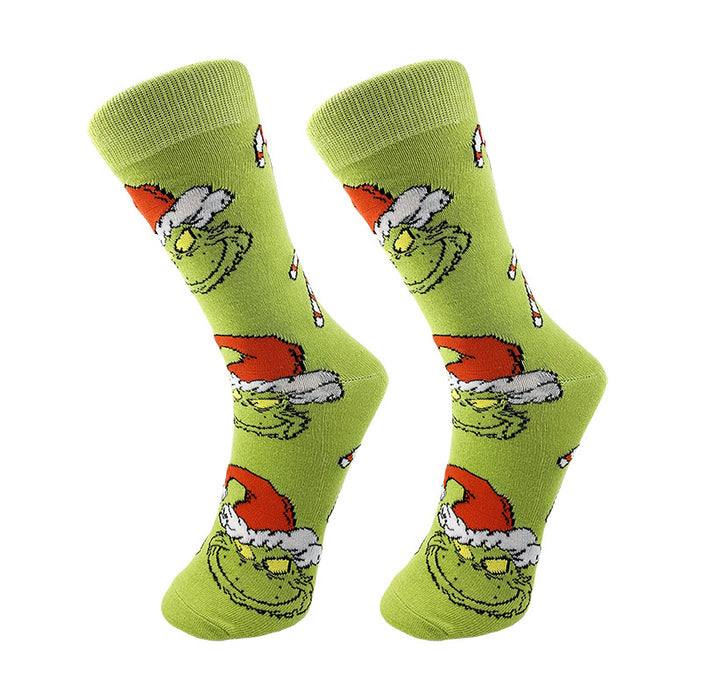 Wholesale Christmas Cotton Cartoon Middle Socks JDC-SK-YiYan076