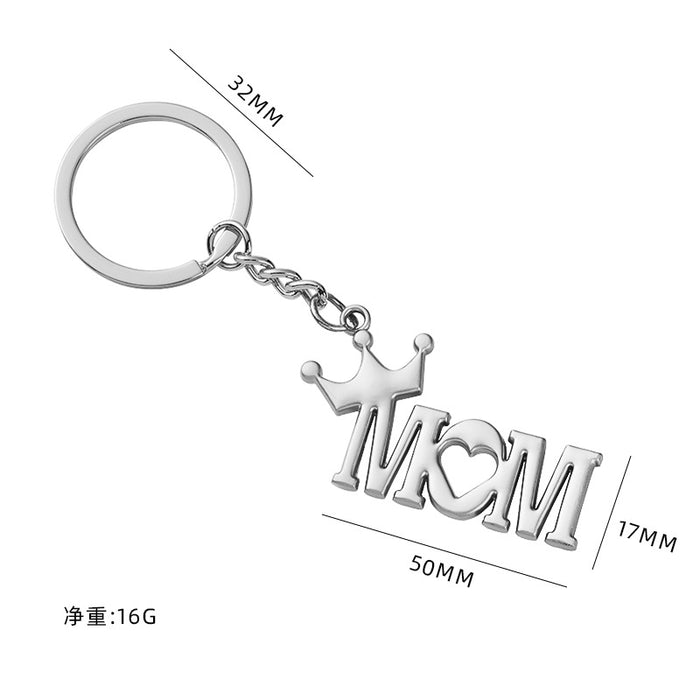 Wholesale Gift Mother's Day Keychain Pendant Customized Creative Gift Love Metal Keychain