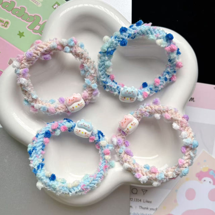 Wholesale Eye mask mini kitten colorful hair ring  hair accessories