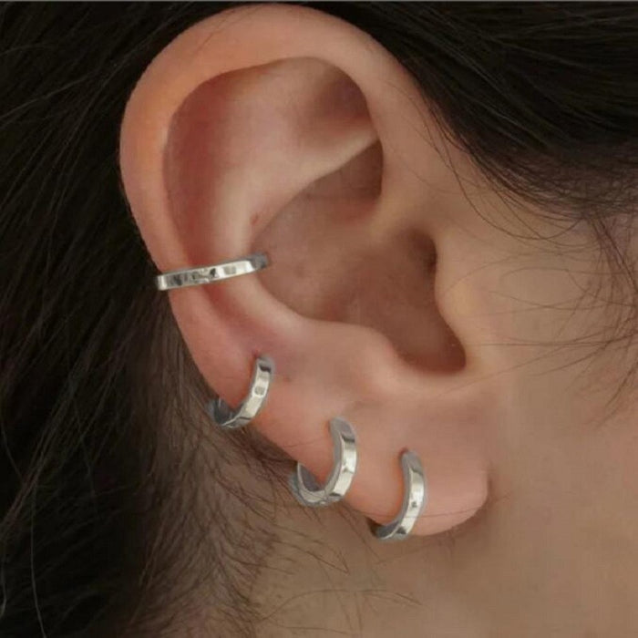 Wholesale Geometric square copper ear clip set