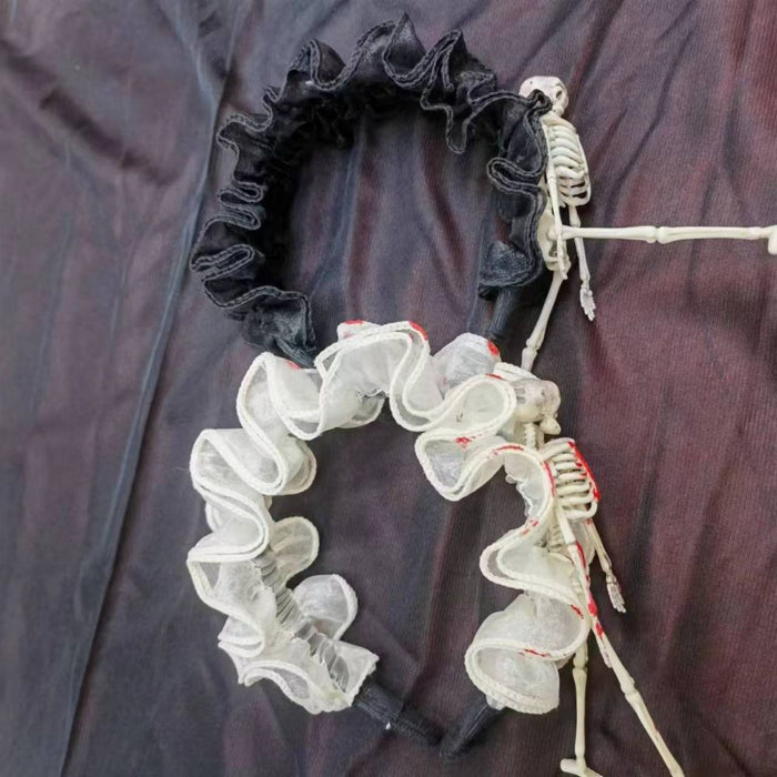 Wholesale sweet cool dark wind vampire skeleton lace hairband