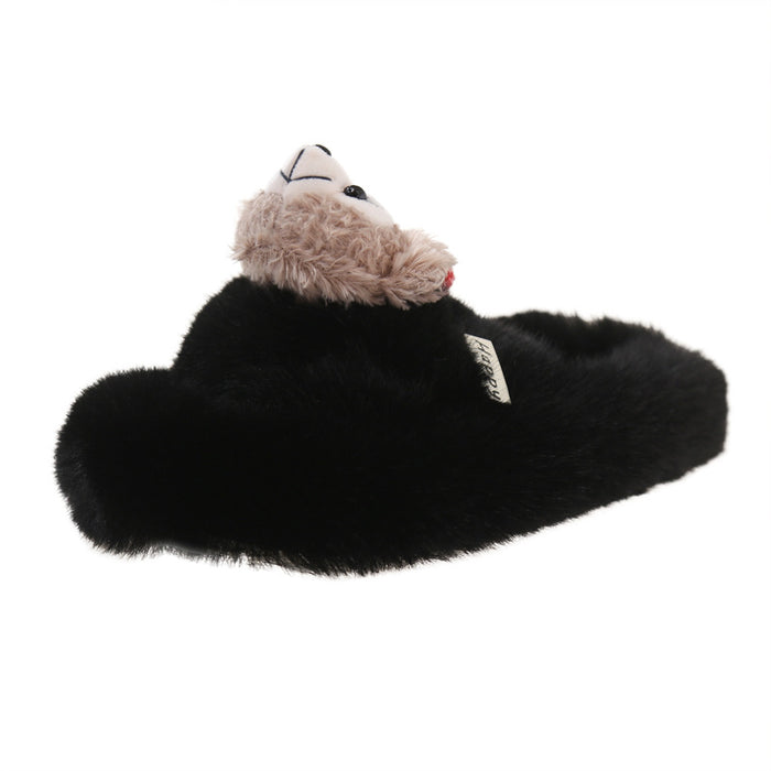 Wholesale Cartoon Anime Furry Slippers Summer Home and Outdoor Slip-On Slippers