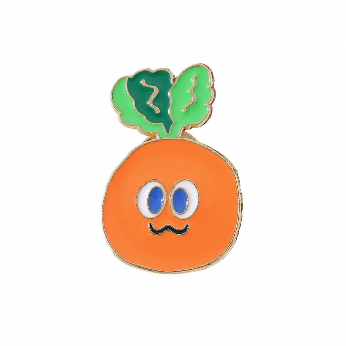 Wholesale Cute Q Version Fruit Enamel Pins Brooches Set Cartoon Radish And Badge For Clothing Decor Bag Charm Gift