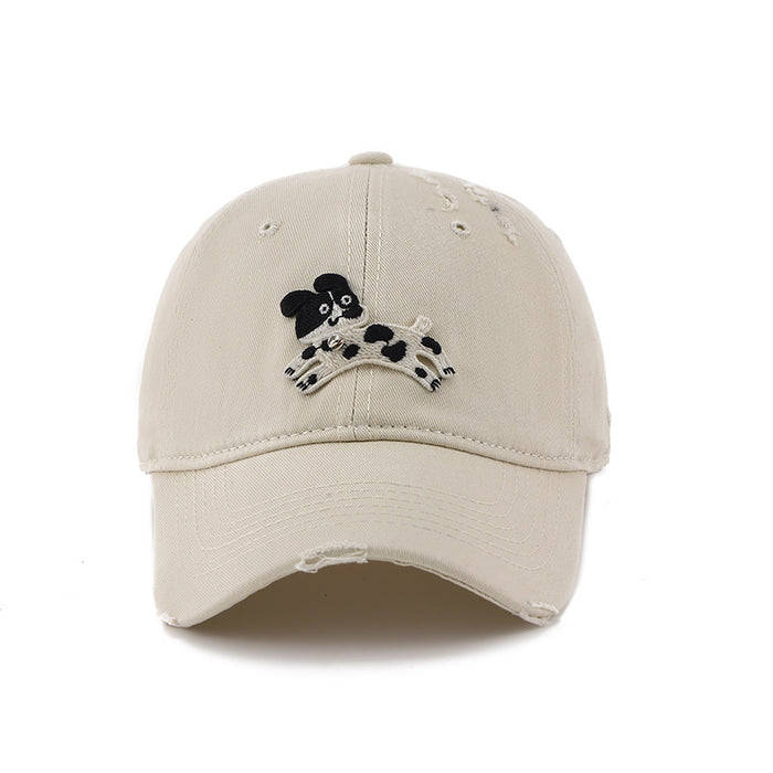 Wholesale Cute cartoon sticker duckbill hat, fashionable vintage soft top baseball cap