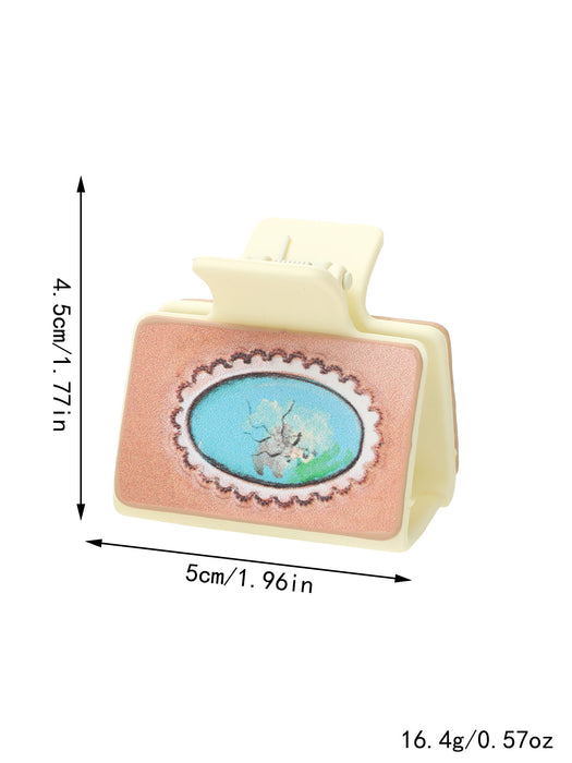 Wholesale Western Style Medium Leather Hairpin Sunflower Shark Clip Women' s Grab Clip