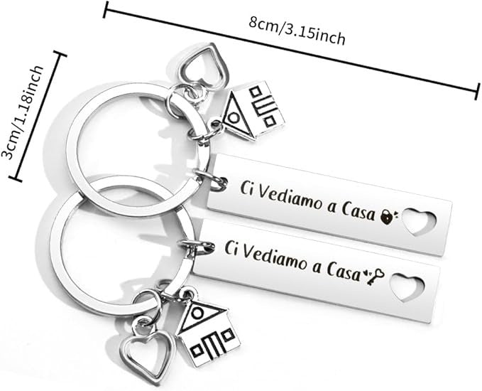 Wholesale Square steel keychain, Father's Day engraved gift, stainless steel card keychain