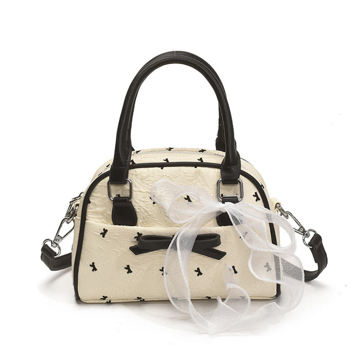 Wholesale Vintage niche crossbody bag, new fashionable bow shaped handbag
