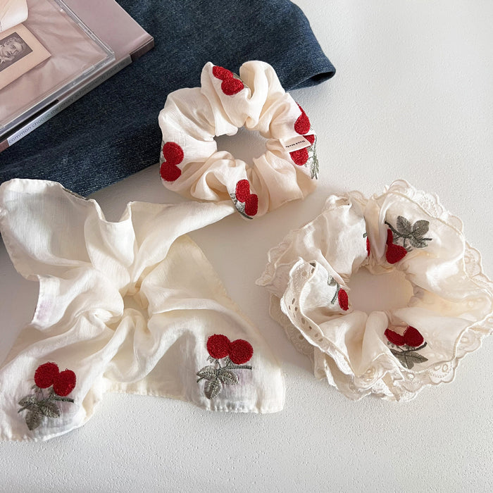 Wholesale New Embroidered Lace Square Scarf Hair Hoop Head Rope Ball Head Hair Accessories