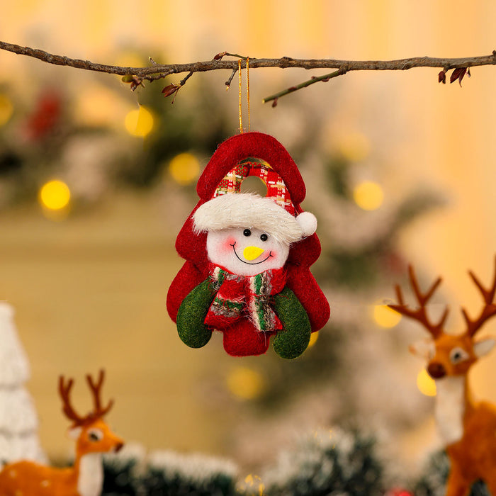 Wholesale Tree-Shaped Christmas Decorations, Christmas Tree Pendants, Christmas Fabric Doll Pendants, Christmas Doll Pendants