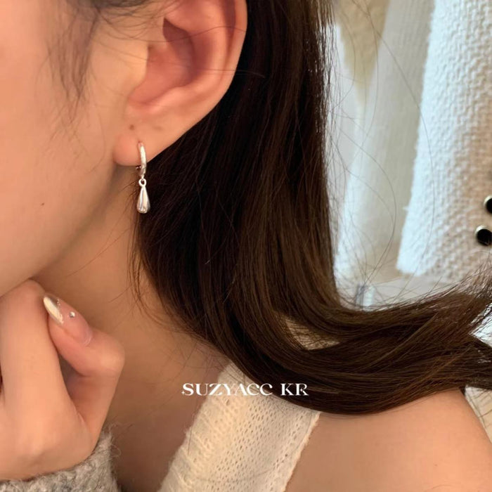 Wholesale sterling silver drop earrings simple cold wind earrings for women