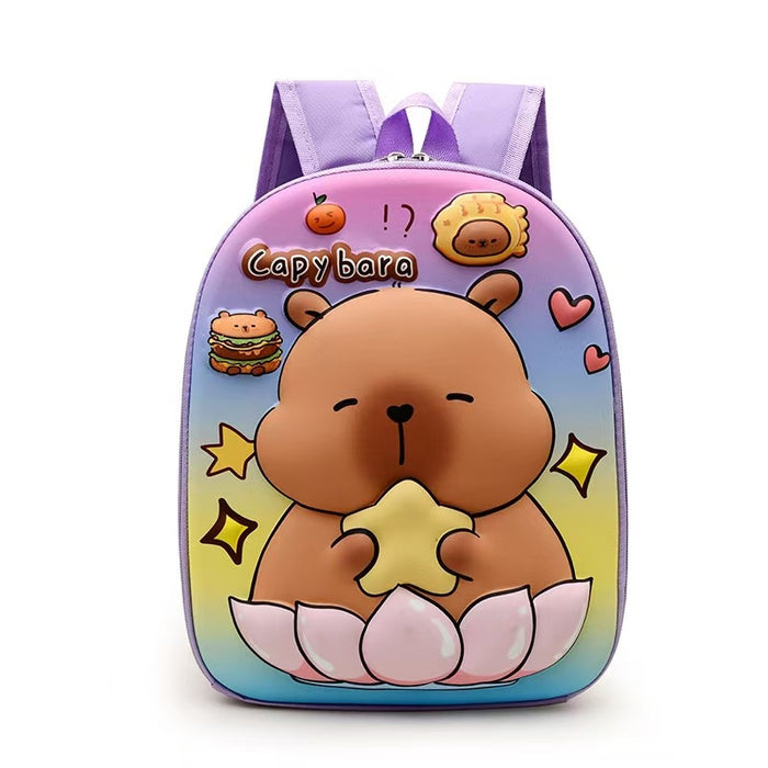 Wholesale New Groundhog Backpack Cute Kindergarten Backpack Boys and Girls Backpack Cute Cartoon Hard Shell