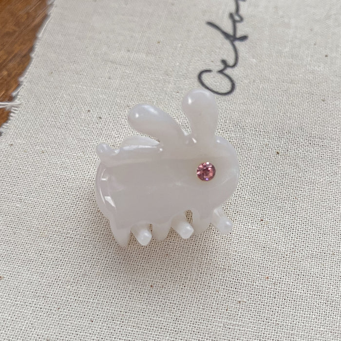 Wholesale Acetate Rabbit Rhinestone Side Claw Hair Clip for Everyday Hair Accessory