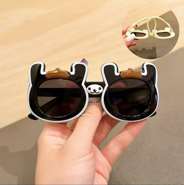 Wholesale Soft silicone sunglasses, cute cartoon polarized glasses, UV resistant sunshade sunglasses