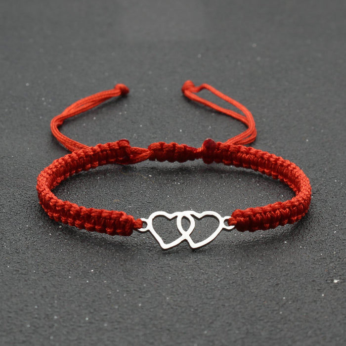 Wholesale Stainless Steel Bracelet Hand Woven Adjustable Red String Bracelet