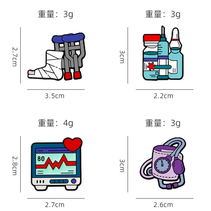 Wholesale Medical series cartoon cute badge pin alloy jewelry accessories