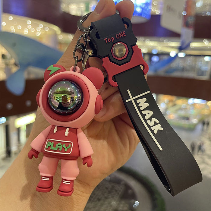 Wholesale Creative keychain, soft rubber figurine, key pendant, car bag decoration