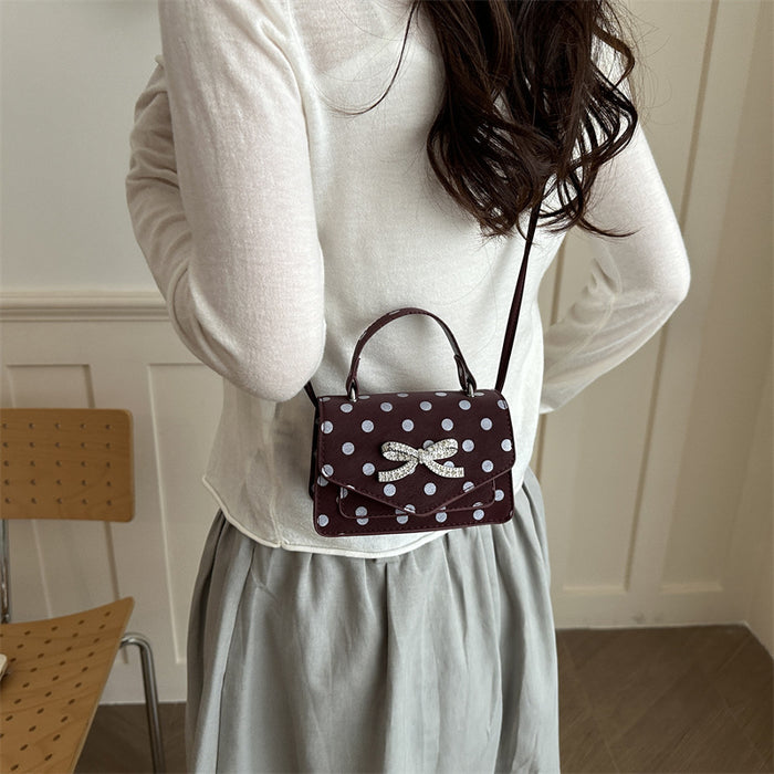 Wholesale Black Pu Bow Design Small Crossbody Bag Fashion Accessory