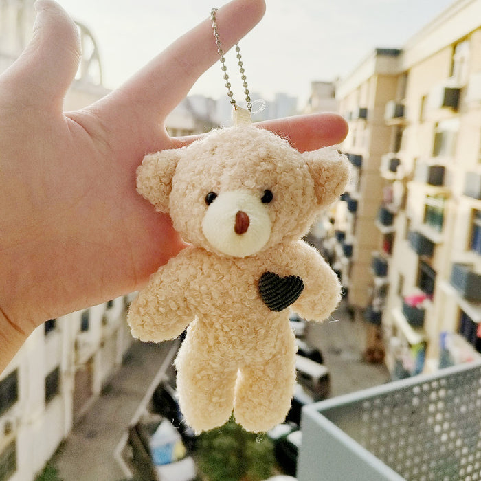 Wholesale Pearl Plush Teddy Bear Plush Toy Keychain Pendant Kindergarten Toy Small Gift Wedding Event JDC-KC-RC001