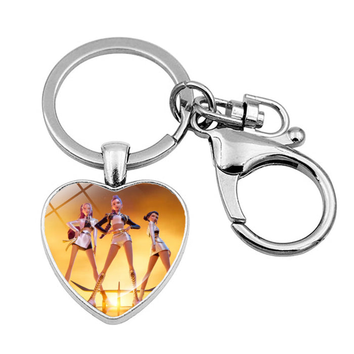 Wholesale Cartoon Heart Pendant Keychain Charm