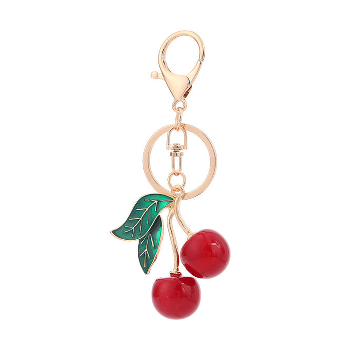 Wholesale Fruit Shaped Metal Keychain Decorative Bag Charm MOQ≥2