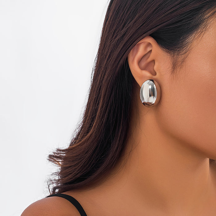 Wholesale Exaggerated waterdrop flower punk metal earrings, sun niche rhinestone earrings