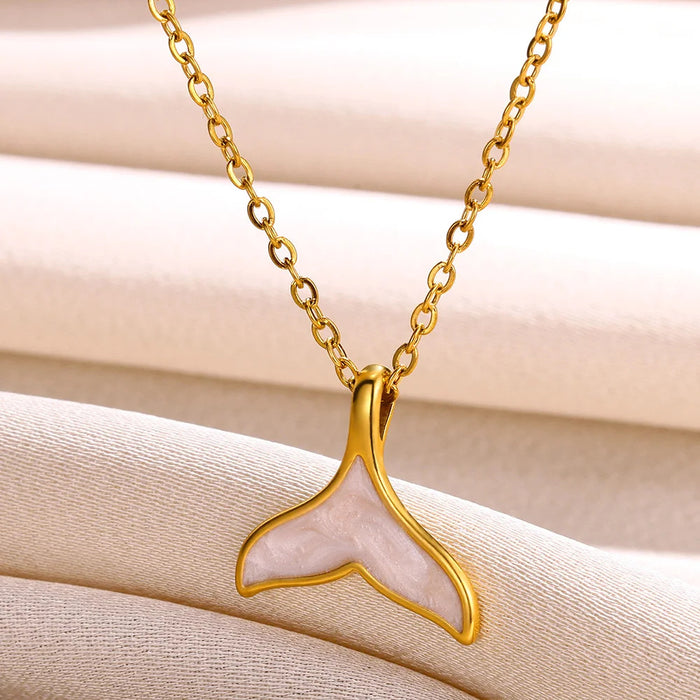 Wholesale Stainless steel shell necklace, starfish pendant necklace