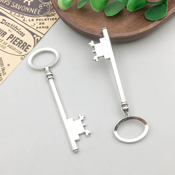 Wholesale Zinc alloy simulated key-shaped  DIY beads pendants