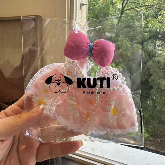 Wholesale Clothing set with bow and pearl lace skirt,  boo doll clothing and accessories