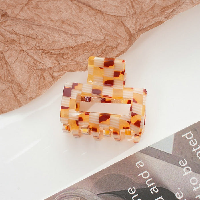 Wholesale Acetate Small Claw Clip Square Star Hollow Mermaid Color Hair Accessory