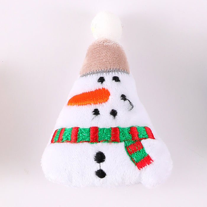 Wholesale Christmas Brooch Cute Plush Christmas Accessories Cartoon Pin Decorations Clothing Accessories