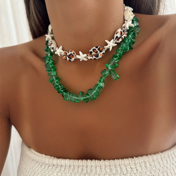 Wholesale Shell Starfish Gravel Necklace Seaside Wear Accessories Necklace