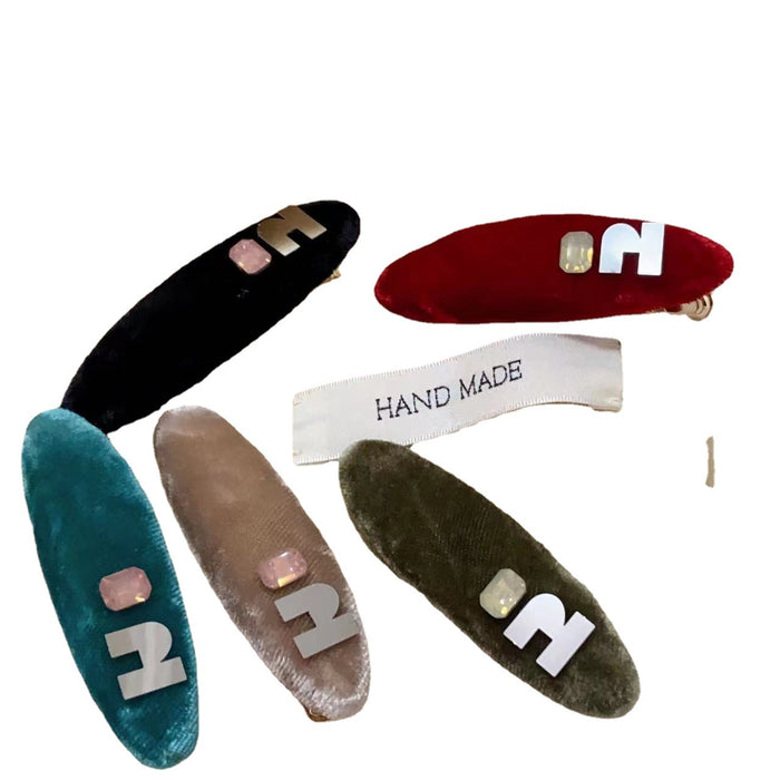 Wholesale fashion velvet imagination color diamond  texture hair accessories hairpin