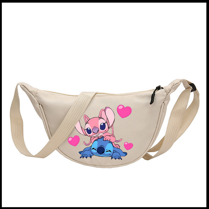 Wholesale Cartoon Print Nylon Crossbody Bag Women' s Bag Dumpling Bag Lightweight Simple Commuting