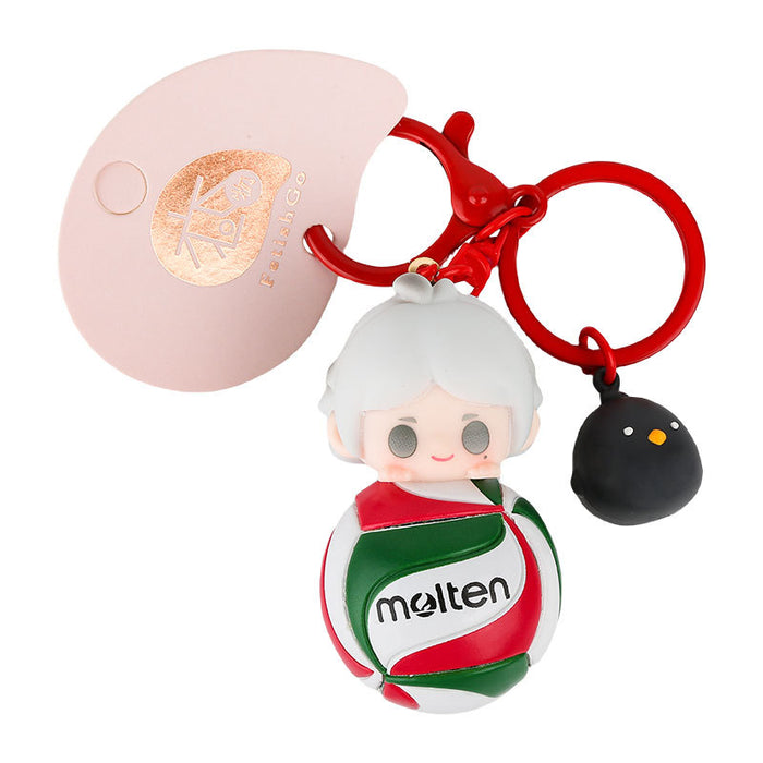 Wholesale Volleyball keychain cute cartoon volleyball doll couple backpack pendant