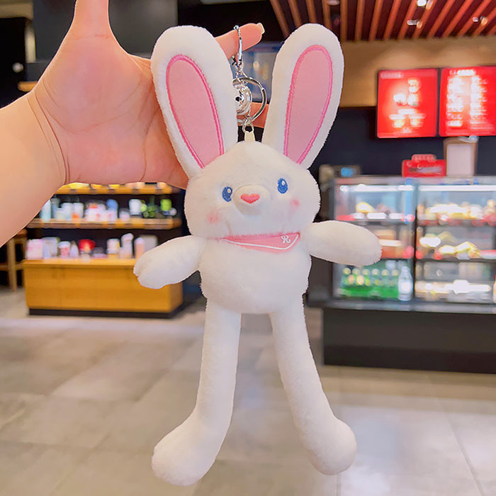 Wholesale Pulling Rabbit Cartoon Cute Plush Keychains JDC-KC-YDao103