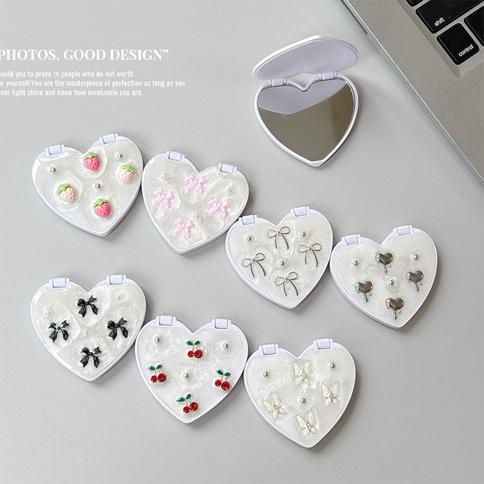 Wholesale Cartoon Cherry Glitter Mirror Phone Stand